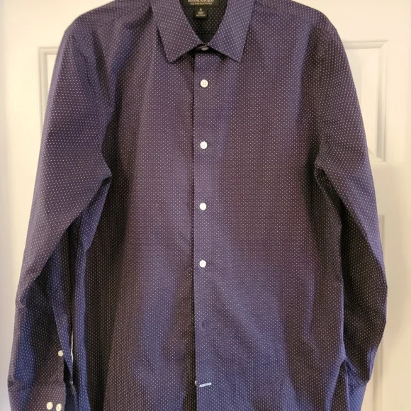 Banana Republic | Shirts | Mens Banana Republic Slim Fit Dress Shirt In  Navy Dot Sz M | Poshmark